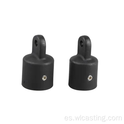 Barco Bimini negro Accesorios superiores Tapa de nailon Tapa de ojo